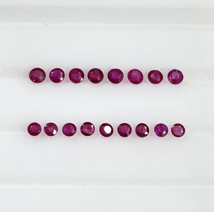 Fine Quality 100% Natural Burma Ruby Heated 2-<b>3mm</b> Round Cut 21.16 Carat Reddish Pink Color Loose Gemstone for Making Jewellery - Product Image 2