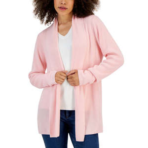 Cardigan da Donna Karen Scott con Stampa Floreale, Collo a Scialle, Tecnica Jacquard, Bottoni, Corto, per Autunno Inverno - Product Image 1