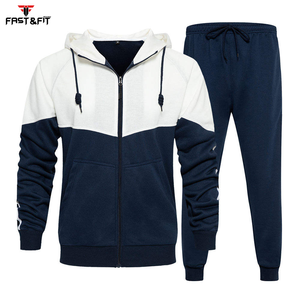 Chándal Unisex de alta calidad, nuevo estilo, conjunto de Jogger de 2 piezas con pantalones Cargo, chándales de entrenamiento de patrón sólido para invierno - Product Image 3
