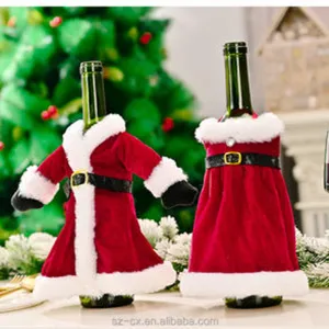 Bestseller Produkte Beste Qualität Günstiger Großhandel in loser Schüttung Weihnachts wein Geschenk beutel Flaschen abdeckung Dekoration Ornamente EU