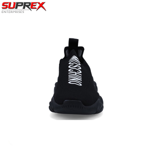 Baskets noires à lacets sur mesure, sport décontracté, faites à la main, imprimé léopard, anti-odeur, tissu extensible, chaussures de mode d'extérieur Suprex - Product Image 2