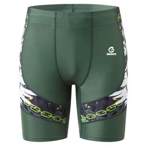 Pantalones Cortos Deportivos de Compresión para Hombre, Diseño Totalmente Personalizable, Cintura Media, Corte Ajustado, Estilo Urbano, con Técnicas de Impresión, Servicio OEM - Product Image 1