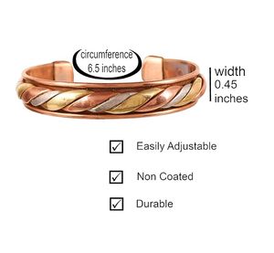 กระดุมข้อมือทองแดงแท้สลักด้วยมือพร้อมดีไซน์งานทำมือสำหรับผู้บริหาร - Product Image 3