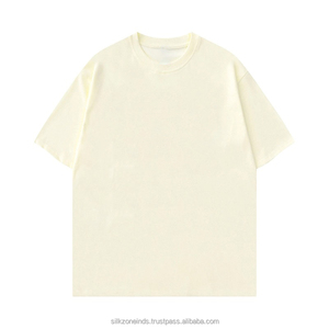 Haute qualité personnalisé coton hommes col rond décontracté solide respirant T-Shirt impression personnalisée bouffée écran DTF DTG broderie - Product Image 3