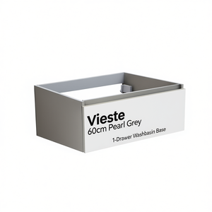 Meuble sous-vasque Vieste 60 cm gris perle à 1 tiroir, produit élégant et pratique pour votre salle de bain - Product Image 2