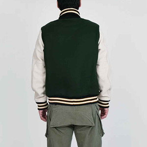 Design personnalisé flambant neuf 2025 vente chaude Patch broderie Letterman veste collège porter Baseball cuir manches veste pour hommes - Product Image 2
