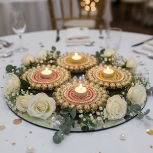 Elegant Intricate Patola Style Rangoli Mat for Diwali Home Decor Traditional Design Ideal for Candle Holders Wedding Centerpiece - Product Image 1