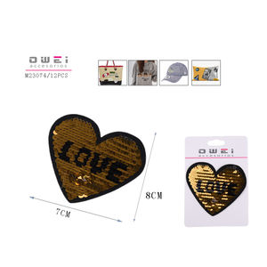 Parches de patrón de nudo de amor en forma de corazón adornos de ropa - Product Image 1