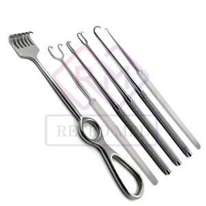 Juego de 4 Uds. DE INSTRUMENTOS DE MEDICAB, instrumentos quirúrgicos veterinarios ortopédicos, gancho de tracción de acero inoxidable, Retractor de piel reutilizable - Product Image 4