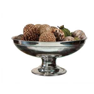 Piédestal bol à fruits Style américain en aluminium coulé argent plat bols Design moderne pièce maîtresse de table bol décoratif 2025 - Product Image 5