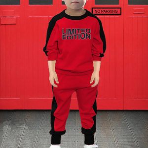 ชุดวอร์มถัก2ชิ้นสำหรับเด็กผู้ชายแบบลำลองเสื้อสวมหัวพิมพ์ตัวอักษรเสื้อและกางเกงระบายอากาศและใส่สบายสำหรับฤดูใบไม้ผลิฤดูใบไม้ร่วงฤดูหนาว - Product Image 2