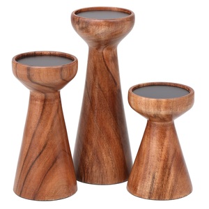 New Wooden Design Durable Wooden <b>Candle</b> <b>Holder</b> With Customized Color and Size for Home Decor 6 Inches - Product Image 2