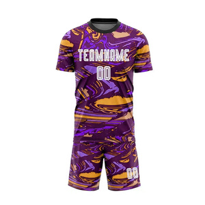 ชุดยูนิฟอร์มทีมคุณภาพสูงสั่งทำพิเศษ ผ้าโพลีเอสเตอร์ 100% ชุดเสื้อฟุตบอลพิมพ์ลายแบบรีดร้อน พิมพ์ลาย 3 มิติ ชุดฟุตบอลพรีเมียม - Product Image 2