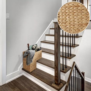 Meilleure vente décor inspiré du panier d'escalier en jacinthe d'eau fabriqué à la main pour le stockage, le transport et l'organisation du ménage - Product Image 6
