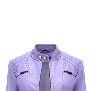 แจ็กเก็ตมอเตอร์ไซด์ผลิตจากหนังสำหรับผู้หญิงแจ็กเก็ตหนังรถจักรยานยนต์ผลิตตามสั่งสำหรับฤดูหนาว - Product Image 5