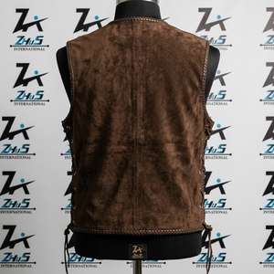 Gilets et vestes en cuir véritable de style vintage personnalisés, coupe décontractée, très tendance, en gros, à vendre - Product Image 2