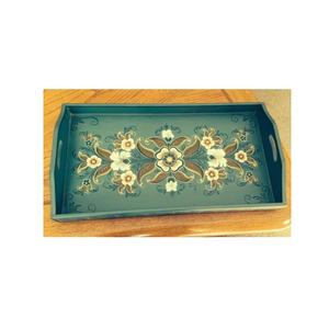 Plateau de service décoratif traditionnel indien en bois d'acacia Meena artisanal, écologique, luxueux, coloré et personnalisable pour la maison - Product Image 5