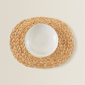 Hand weaving straw <b>placemats</b> water hyacinth <b>placemat</b> plate charger good quality table mats - Product Image 6