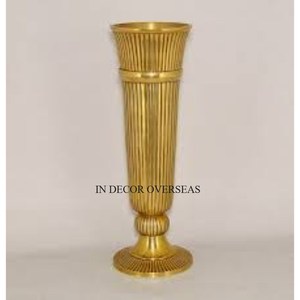 Lot de 2 Vase trompette de décoration de mariage en métal plaqué or de haute qualité à prix impressionnant - Product Image 4