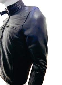 Meilleur prix direct du fabricant veste en cuir de mouton de haute qualité pour hommes vêtements d'hiver fermeture à glissière Style High Street - Product Image 5