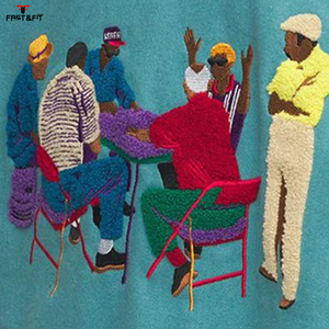 Veste universitaire en toile avec logo personnalisé pour homme, style streetwear, broderie noire, respirante, coupe-vent, 100% coton - Product Image 4