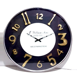 Horloge murale à chiffres romains en acier inoxydable silencieuse de grande taille pour la décoration de la maison, argent brillant poli - Product Image 4