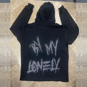 Sudadera con capucha de gran tamaño personalizada de alta calidad para hombres sudaderas con diamantes de imitación bordados con decoración de diamantes de imitación - Product Image 4