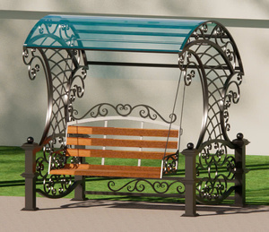 Améliorez votre jardin ou votre patio avec d'élégantes chaises à bascule en métal conçues pour résister aux éléments et offrir un confort quotidien - Product Image 2
