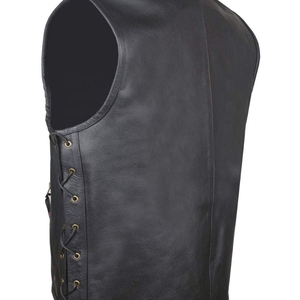 Chaqueta de Motociclista Reversible de Cuero Genuino para Hombre, Estilo Nuevo, Talla Grande, con Cadena de Metal - Product Image 4