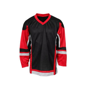 Vente en gros de maillots de hockey sur glace personnalisés de haute qualité avec nom d'équipe imprimé pour hommes, en tissu 100% polyester - Product Image 3