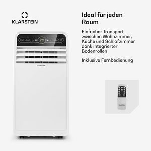 เครื่องปรับอากาศแบบพกพา 9000 BTU สำหรับบ้าน 3 in 1 ระบบทำความเย็น ลดความชื้น พัดลม ระดับประหยัดพลังงาน A สำหรับห้องขนาด 14-20 ตร.ม. 65 เดซิเบล สีขาว - Product Image 4