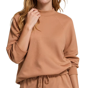 Qualité supérieure Automne Longues Femmes Col Montant Polyester/Coton Matériau Doux Confortable Respirant Léger Logo Personnalisé Avant - Product Image 1