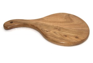 เขียงไม้อะคาเซียพร้อมด้ามจับอุปกรณ์ครัวแข็งสำหรับหั่นพิซซ่าและผลไม้ที่เสิร์ฟอาหาร - Product Image 2