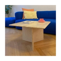 Table console de luxe en marbre naturel travertin