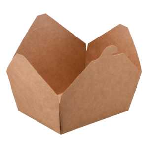 ProTakeOut BP08K Boîte en papier kraft bio n° 8 paquets de 300 contenants (6/5 30cs) en papier kraft compostable sans PFAS pour plats à emporter - Product Image 1