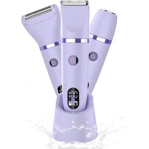 Rasoir électrique sans fil pour femme, usage humide/sec, pour la zone du bikini, avec écran LCD et lame en céramique, tondeuse corporelle - Product Image 1