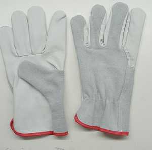 Guantes de conducción de cuero de grano de piel de vaca XL para hombre, equipo de trabajo de protección combinado anticorte para soldadura y protección de manos y brazos de alimentos - Product Image 3