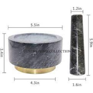 Mortero y Maja de trabajo de diseño intrincado de madera de alta resistencia con interior pulido, ideal para triturar semillas duras, nueces y hierbas - Product Image 5