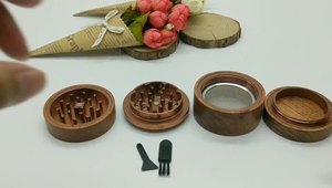 High Quality Custom logo Wooden Herb <b>Grinder</b> Spice Herbal <b>Grinder</b> <b>Tobacco</b> Wood Smoking <b>Grinder</b> - Product Image 6