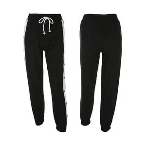 Men's Women Slim-Fit Workout Breathable Custom Materials Fashion Side-Panel Straps Button-Joggers Trouser For Men - Product Image 4