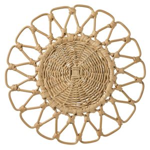 Set de table et assiette de présentation classiques, brodés à la main, avec motif floral en perles de verre - Product Image 5