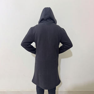 Hoodie islamique brodé en molleton 100 % coton pour homme, coupe oversize, motif uni, nom Allah imprimé, collection automne/hiver, éco-responsable - Product Image 2