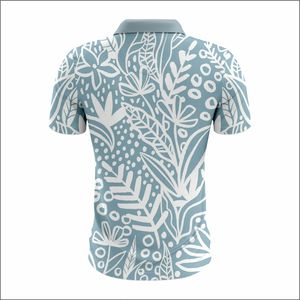 Super Septembre Golf personnalisé coupe à sec pour polos haute qualité Polyester Spandex respirant décontracté grande taille Jersey Floral - Product Image 6