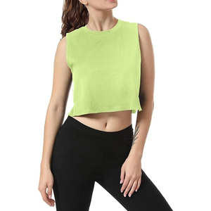 เสื้อครอปเอวลอยทรงสั้นสำหรับผู้หญิงผ้าเจอร์ซี่ระบายอากาศได้ดีแห้งเร็วออกแบบโลโก้ได้ตามต้องการ - Product Image 4