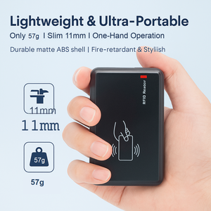 Xách Tay Cắm và chơi <span class=keywords><strong>UHF</strong></span> RFID <span class=keywords><strong>Reader</strong></span> Writer 860-960MHz USB RFID Scanner Tương thích với Android IOS điện thoại di động - Product Image 3