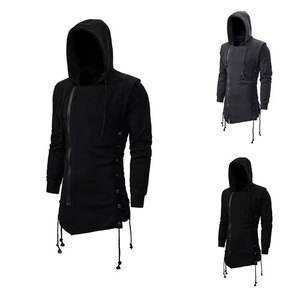 Vente en gros de sweat à capuche zippé pour hommes design professionnel coupe régulière tenue décontractée à la mode style de rue fermeture éclair solide 100% coton - Product Image 6