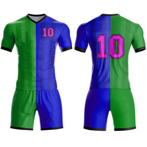 ชุดฟุตบอลแขนสั้นแบบซับลิเมชั่นกันน้ำสั่งทำได้ ขายส่ง ผ้าโพลีเอสเตอร์ระบายอากาศ สำหรับทีม พร้อมสีและโลโก้ตามสั่ง - Product Image 3
