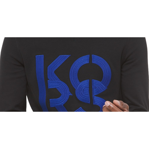 Felpa da uomo Michael Kors con logo impilato, nera, taglia XXS, in tessuto French Terry, ricamo 3D e stampa serigrafica con stile lavorato a maglia - Product Image 3