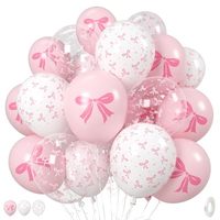 Youlun 35 ballons ronds en latex de 12 pouces, couleurs pastel rose, violet, transparent et blanc, à remplissage rapide, pour décoration de fête d'anniversaire adulte