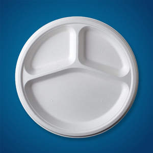 Biodegradable Sugarcane Bagasse Dinnerware and <b>Tableware</b> Eco-Friendly <b>Disposable</b> Plate and Tray Alternative for Parties - Product Image 4